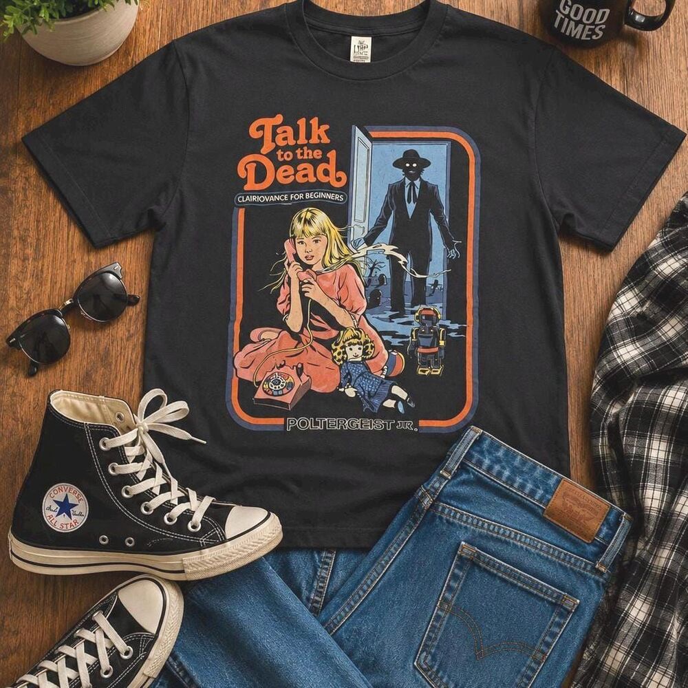 Poltergeist Horror T Shirt Large Talk to the Dead Retro Movie Style Halloween